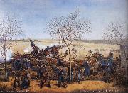 Samuel J.Reader The Battle of the Blue October 22.1864 USA oil painting artist